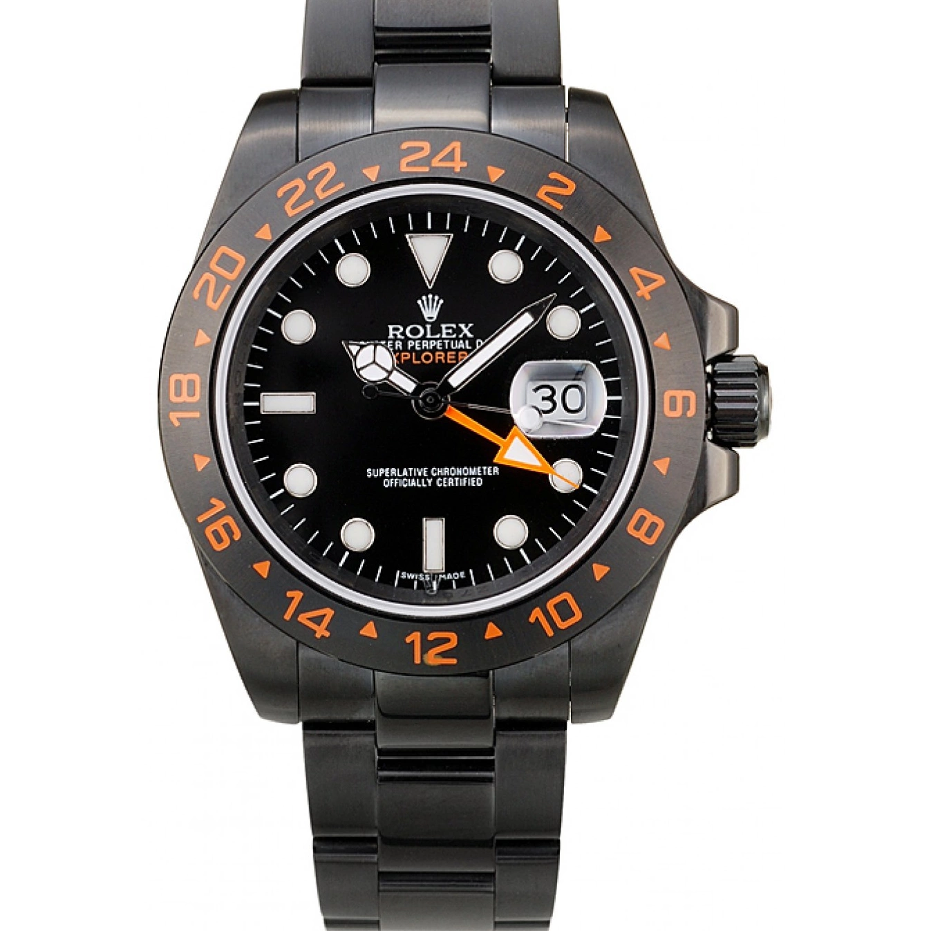 Aaa replica watch Dial Watch Explorer Rolex Bezel Black Black Ceramic 0820